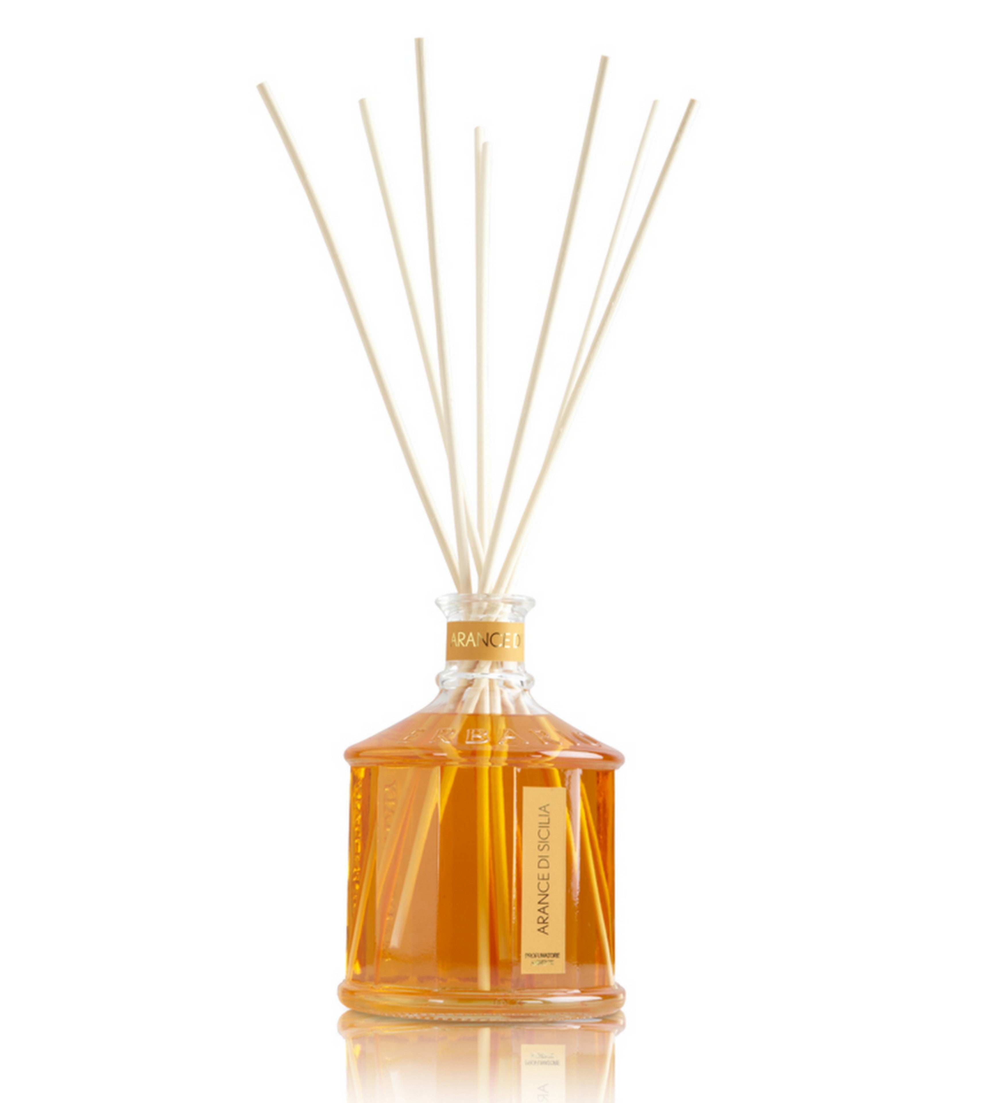 Erbario Toscano Sicily Citrus Home Fragrance Diffuser 250ml - Aromatic Essential Oil Reed Diffuser for Living Room, Bedroom & Bathroom Decor