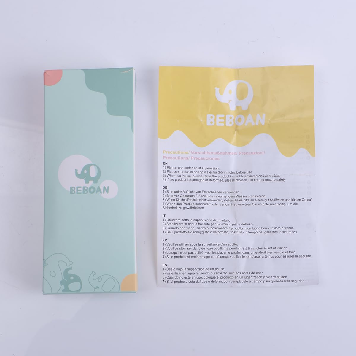 BEBOAN 2 Pack BPA Free Silicone Pacifier Clips for Babies - Soft Teething Necklace with Secure Clasp, Blue & Grey | Perfect for Soothing Teething Pain & Keeping Pacifiers Handy