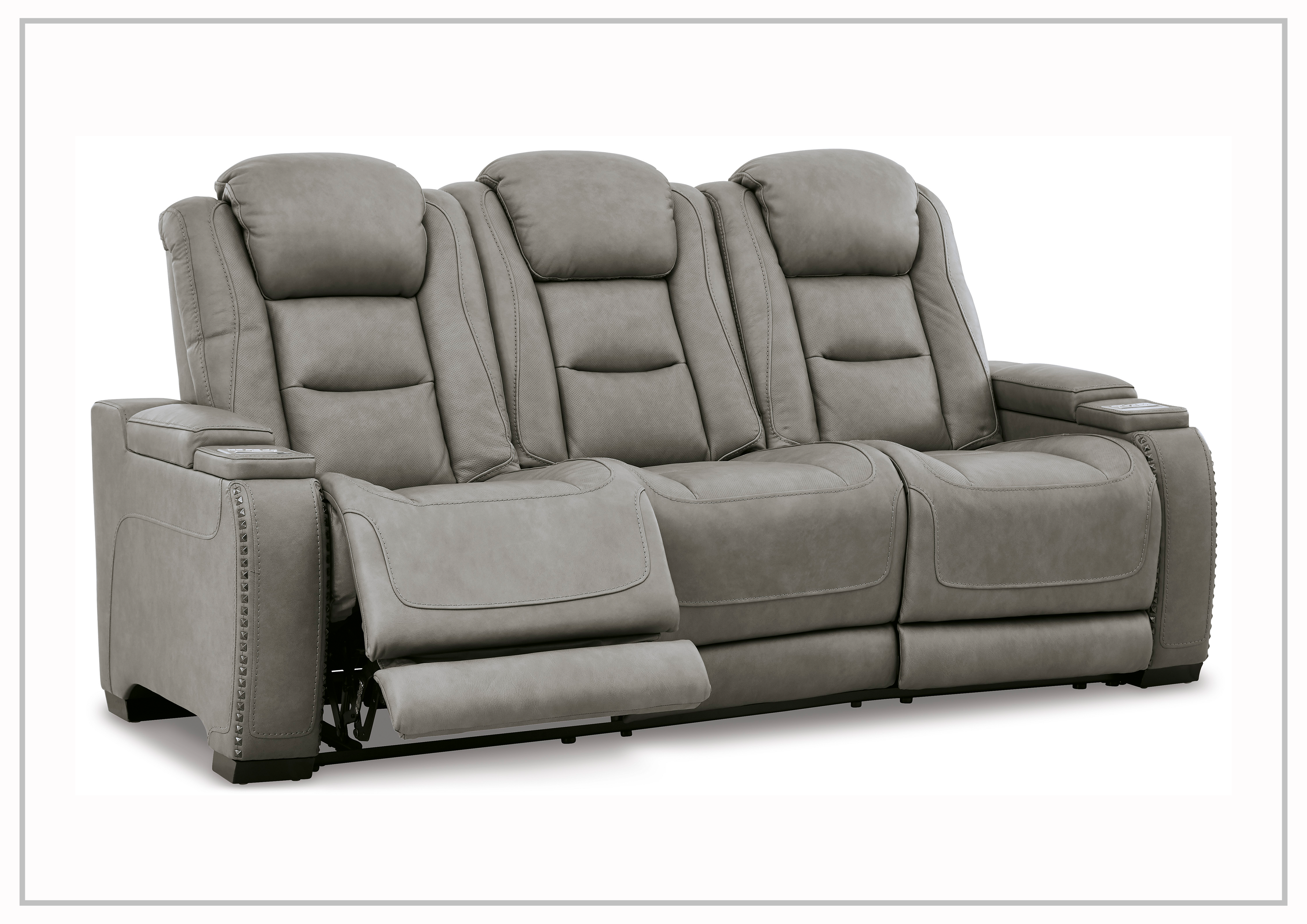 Gio Italia Ava Triple Power Reclining Sofa - Ultra Comfortable 3-Position Electric Recliner with USB Charging | Perfect for Living Room, Home Theater & Family Relaxation