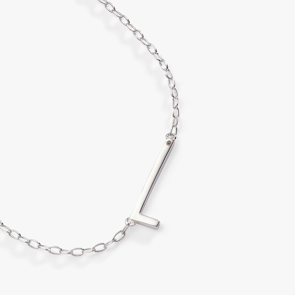 Initial L Precious Elongated Necklace - Elegant Personalized Jewelry for Women - Perfect for Gifts, Anniversaries & Everyday Wear