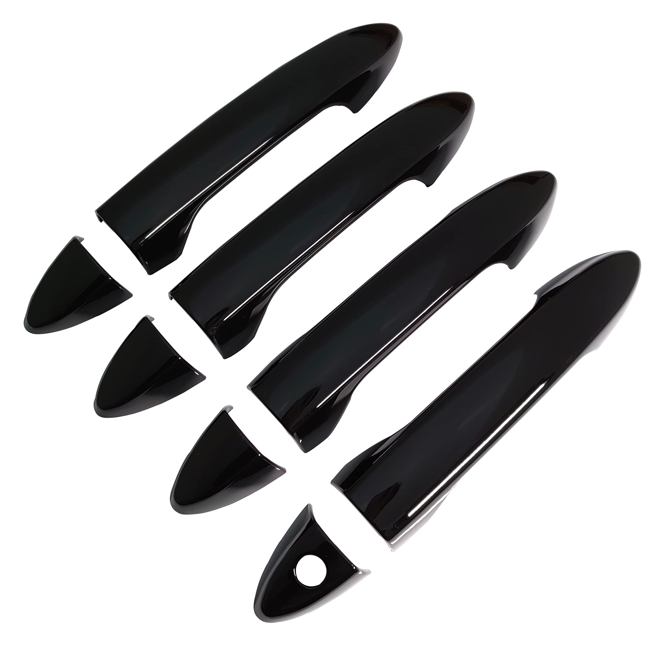 Premium Glossy Black Exterior Door Handle Cover Trim for Honda Accord Sedan 2013-2017 Models (Without Smart Keyhole) - Upgrade Your Car's Style & Protection for Daily Commute & Road Trips