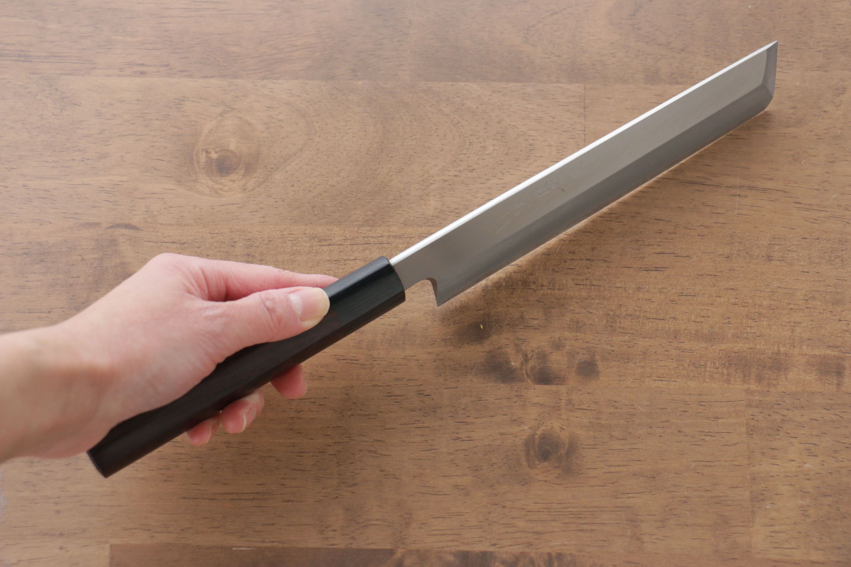 Premium Jikko Silver Steel No.3 Usuba 180mm Japanese Kitchen Knife with Shitan Handle - Perfect for Sushi, Vegetables & Precision Cutting