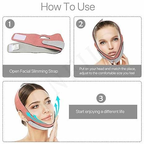 RONFILD Women's Inflatable V-Shape Face Lifting Belt - Facial Slimming Strap for Cheek & Chin Contouring | Anti-Wrinkle Face Mask | Perfect for Home Spa, Beauty Routine & Self-Care Sessions (Pack of 1)