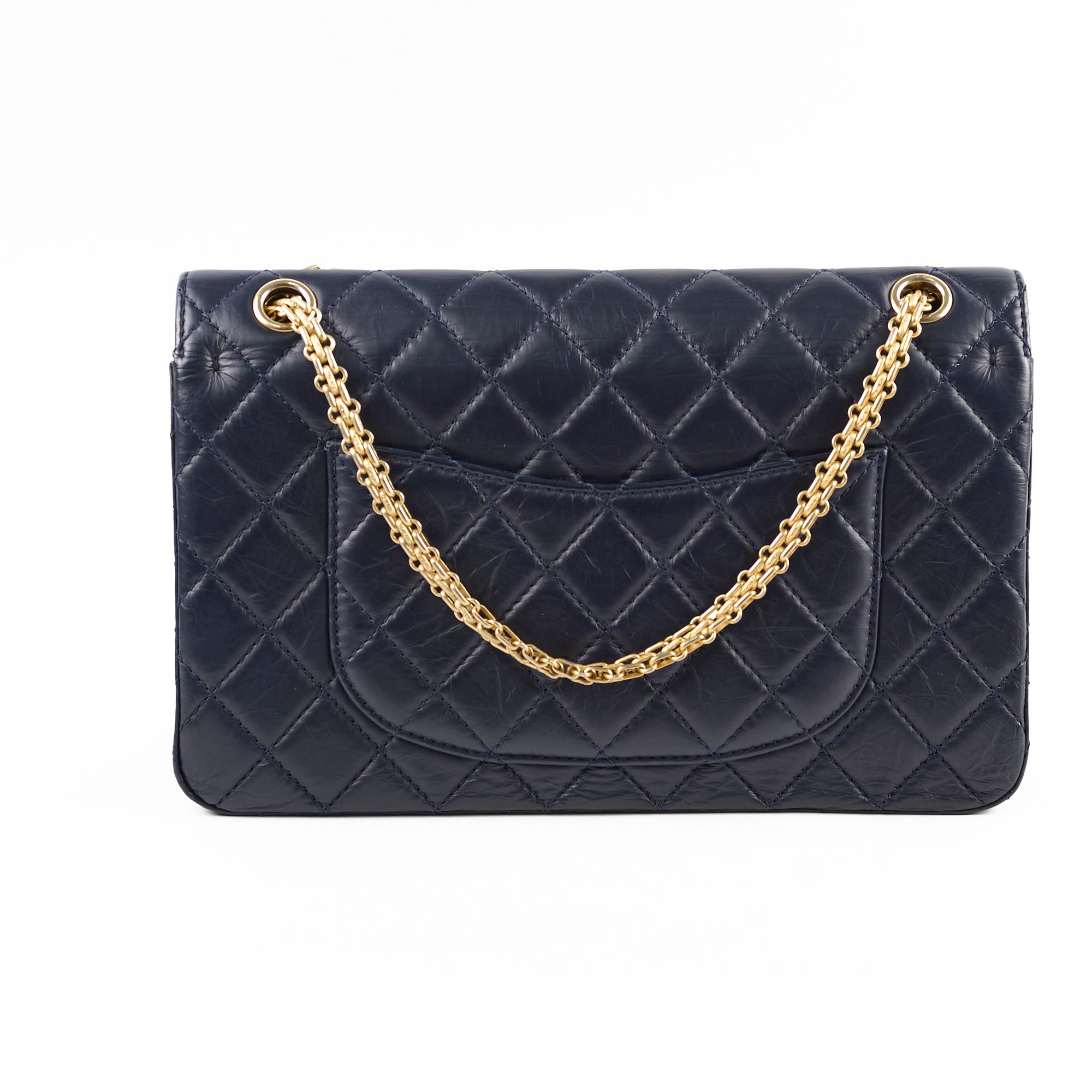 Chanel Reissue 226 Navy Calfskin Leather Handbag - Classic Flap Bag Series 24 | Luxury Designer Purse for Women, Perfect for Work, Evening Events & Special Occasions