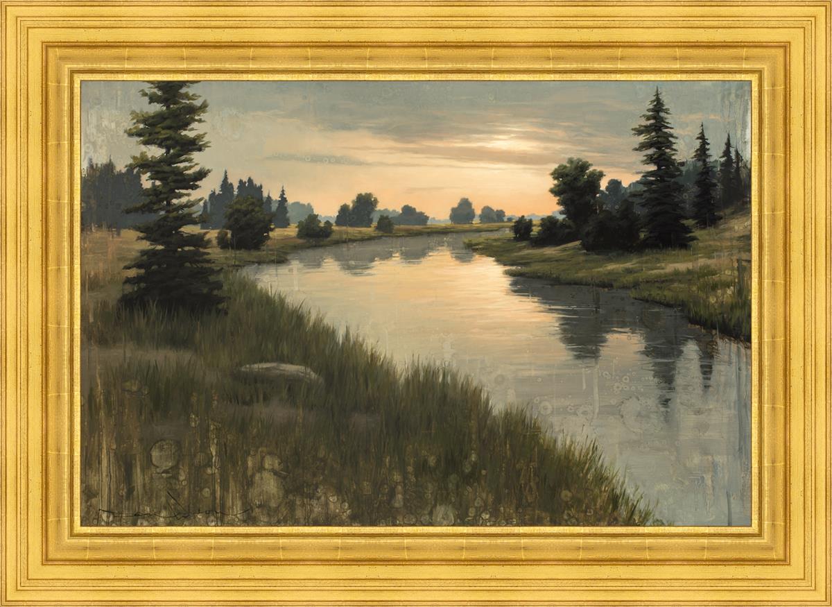 Calming Dusk By Dan Wilson - Relaxing Home Decor Painting for Living Room & Bedroom - Perfect Wall Art for Stress Relief & Meditation Spaces
