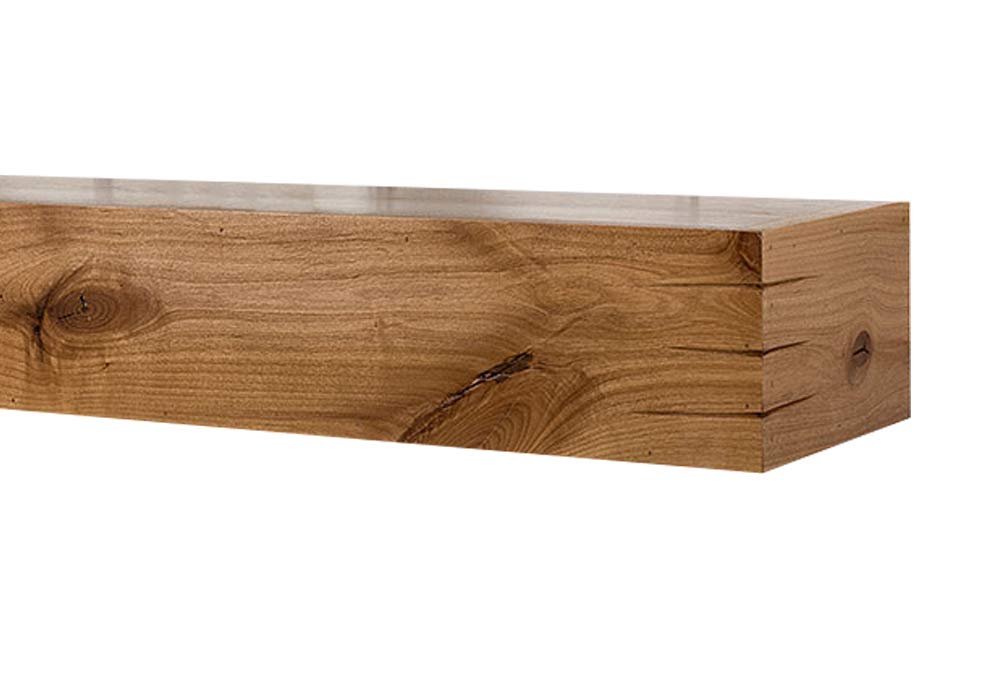 48 Inch Floating Fireplace Mantel Shelf - Solid Wood Rustic Wall Shelf with Clear Polyurethane Finish | Made in USA | Perfect for Electric Fireplaces, Home Décor & Living Room Wall Display