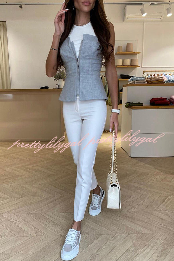 British Style Off Shoulder Zipper Top - Trendy Streetwear Fashion for Women | Perfect for Casual Outings, Parties & Date Nights