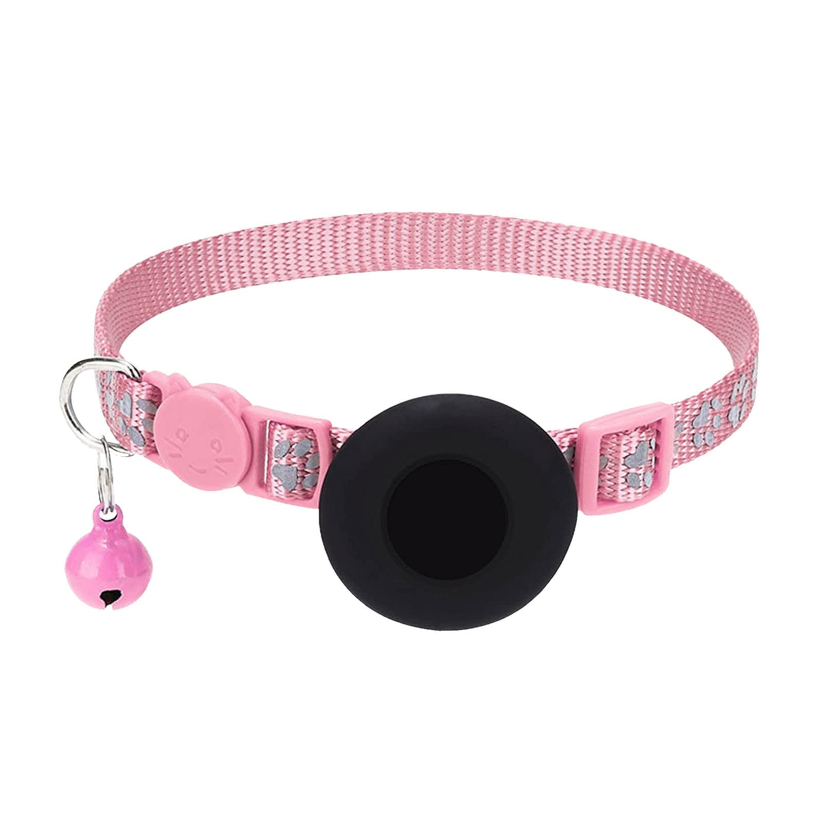 **Airtag Cat Collar with Breakaway Bell - Reflective Adjustable Strap, 1cm Width, Includes Cat Bow Tie - Perfect for Tracking & Safety (Ideal for Outdoor Adventures & Night Walks)**