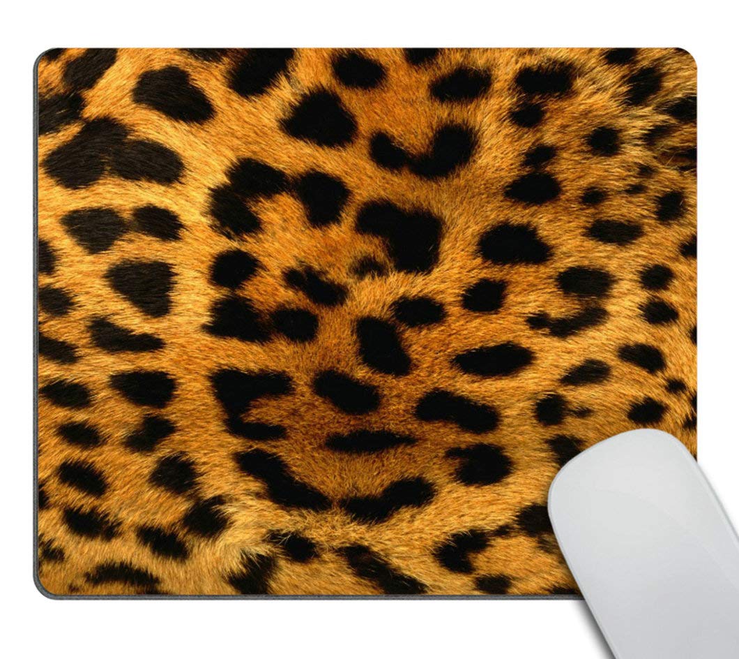 Smooffly Leopard Print Mouse Pad - Non-Slip Animal Pattern Desk Mat for Office & Gaming (9.5