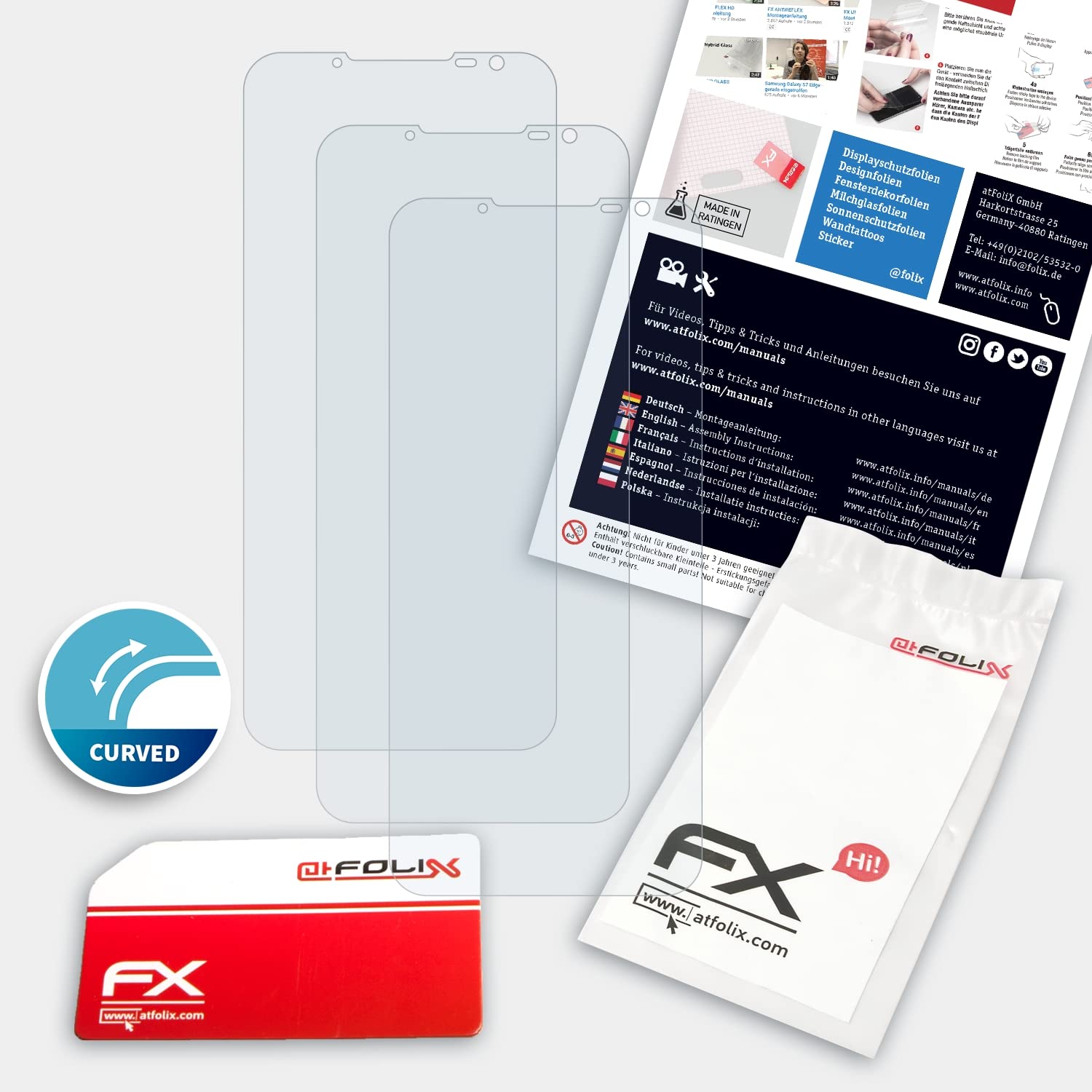 RedMagic 6 Pro Screen Protector - 3 Pack Ultra Clear Flexible FX Film | HD Touchscreen Protection for Gaming & Daily Use