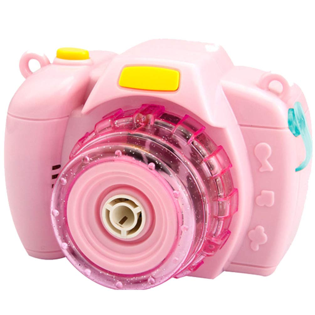 PRETYZOOM Electric Bubble Maker Toy for Kids - Automatic Bubble Blower Machine with Music & LED Lights, Fun Outdoor/Indoor Play, Birthday Gift (Pink) | Perfect for Parties, Backyard Fun & Toddler Activities