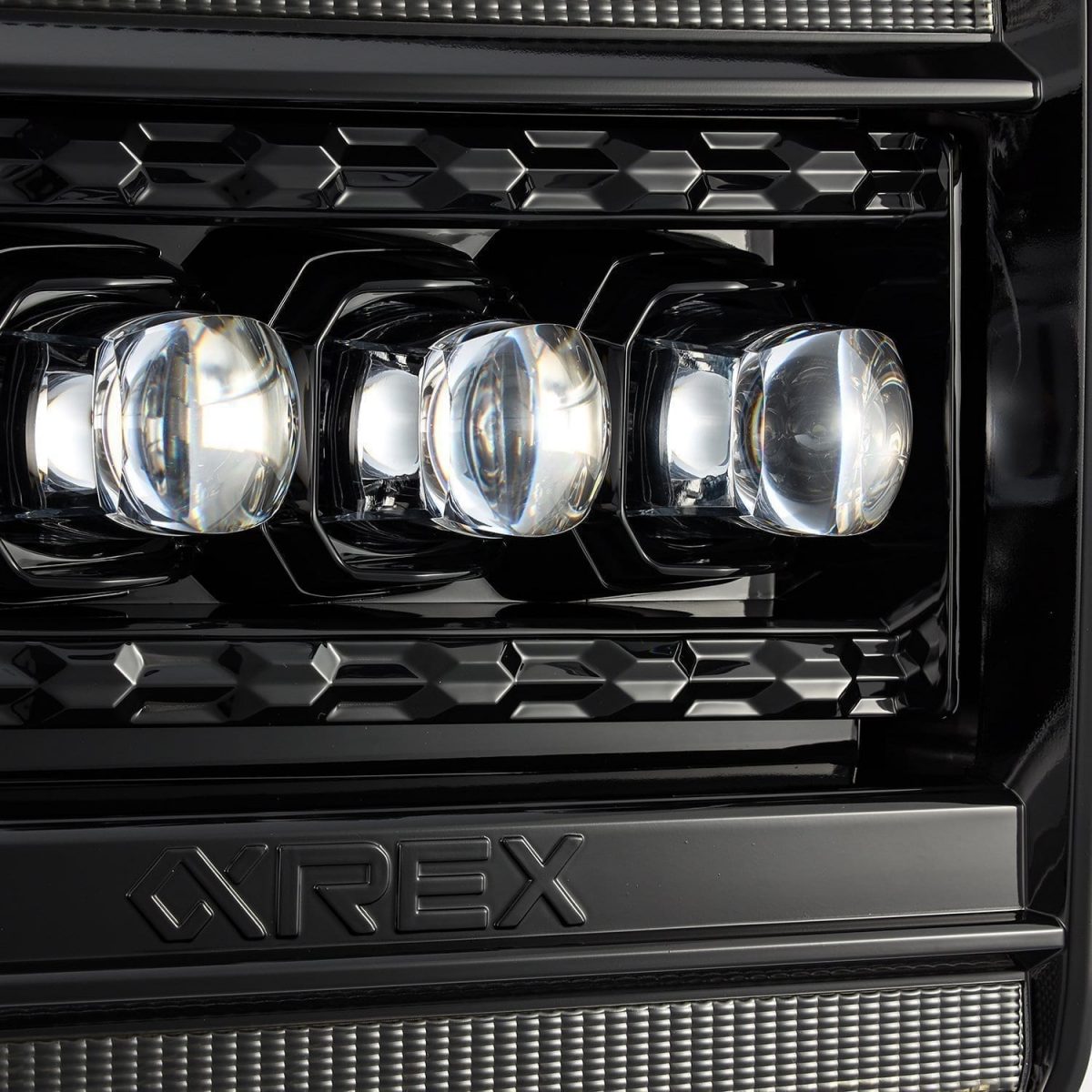 14-18 GMC Sierra NOVA Series LED Projector Headlights Alpha Black - High Performance Upgrade for Night Driving & Off-Road Adventures