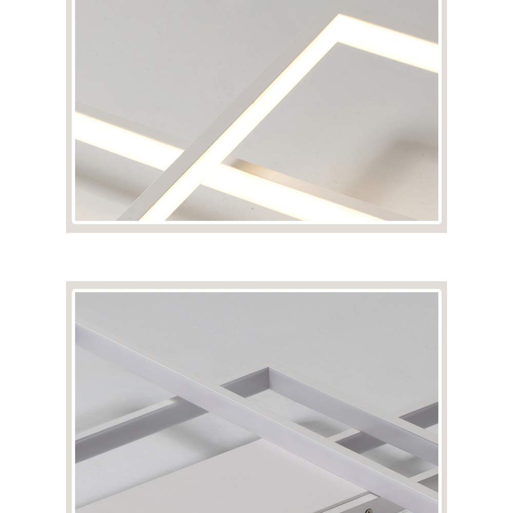 Dimmable LED Ceiling Light with Remote Control - Modern Flush Mount Acrylic Chandelier for Living Room, Kitchen Island, Dining Room, Bedroom & Bathroom | Energy-Efficient Home Lighting Solution for Stylish Interior Decor