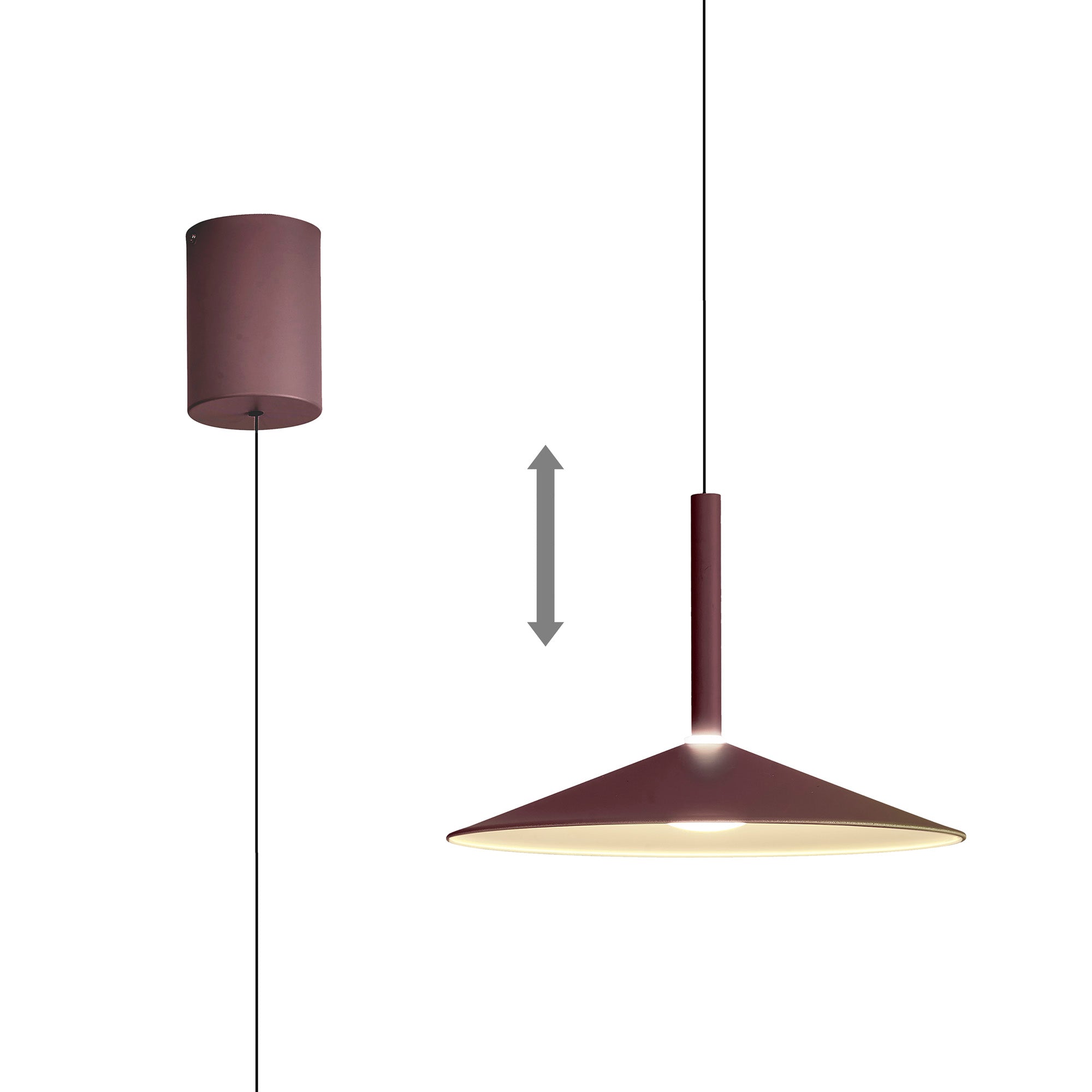Calice LED Rise and Fall Pendant Light - Adjustable Height, Multiple Colors & Sizes - Perfect for Kitchen Island, Dining Room, and Living Room Lighting