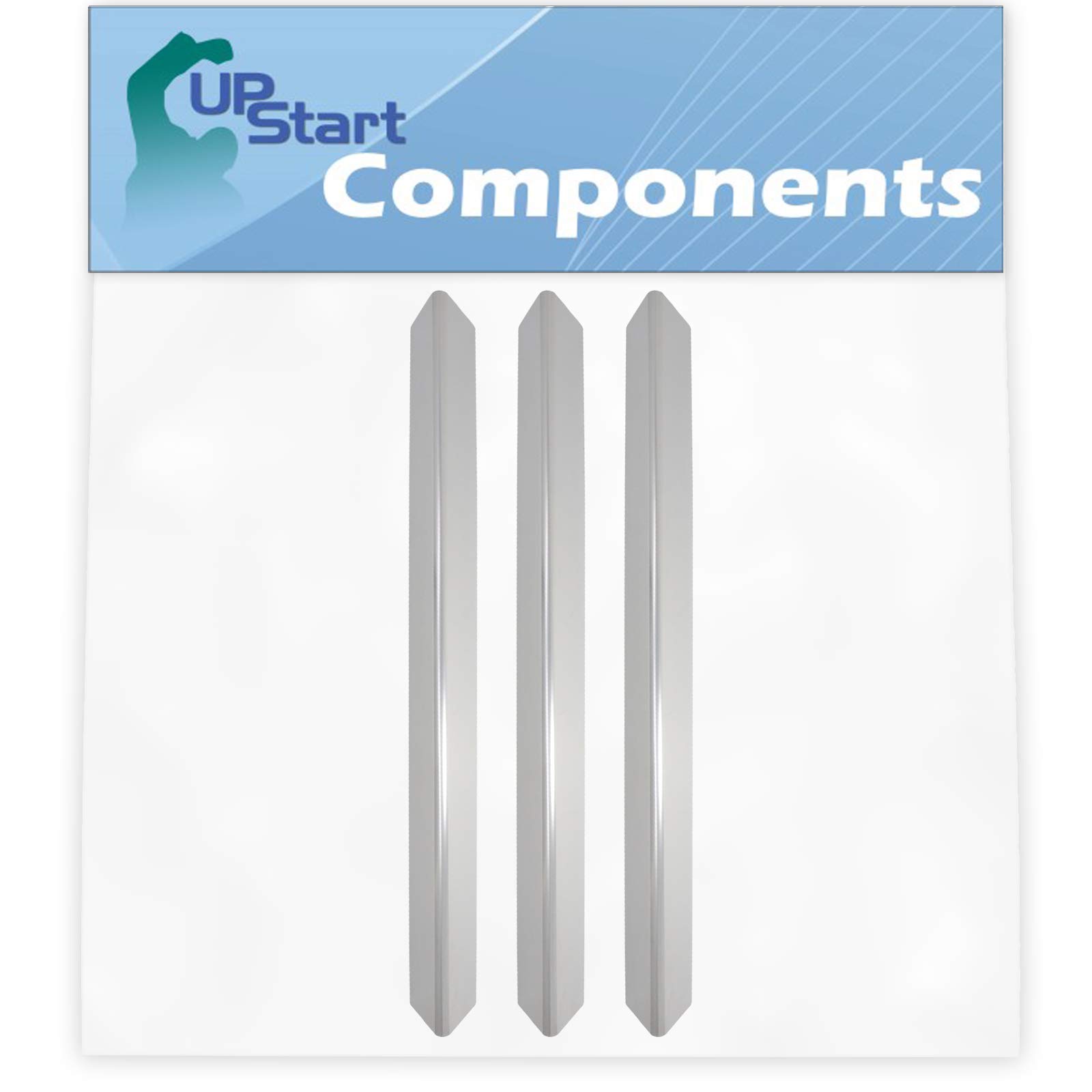 3-Pack Stainless Steel BBQ Grill Heat Shield Plates for Weber 93750201 - Compatible Flame Tamer, Guard, Deflector, Flavorizer Bar & Burner Cover (24.5 Inch) | Durable Replacement Parts for Weber Gas Grills | Perfect for Backyard BBQs, Camping & Outdoor Cooking