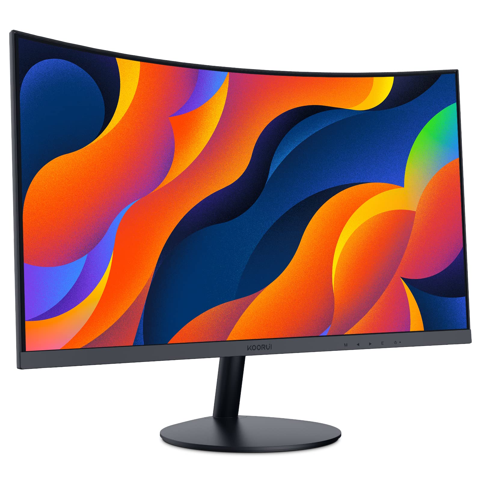 KOORUI 24-Inch Curved Gaming Monitor - Full HD 1080P 100Hz, 1500R Curvature, HDMI/VGA Ports, Tilt Adjustable, Eye Care Technology, Black (24N5CA) - Perfect for Home Office, Gaming & Entertainment