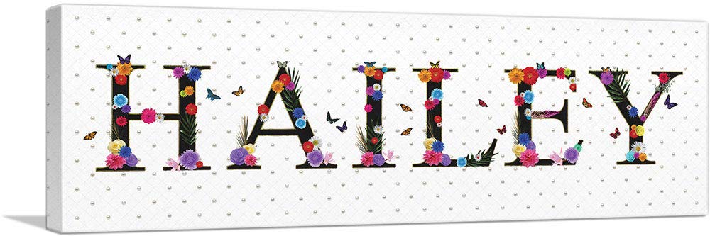 ARTCANVAS HAILEY Girls Name Wall Art - 36