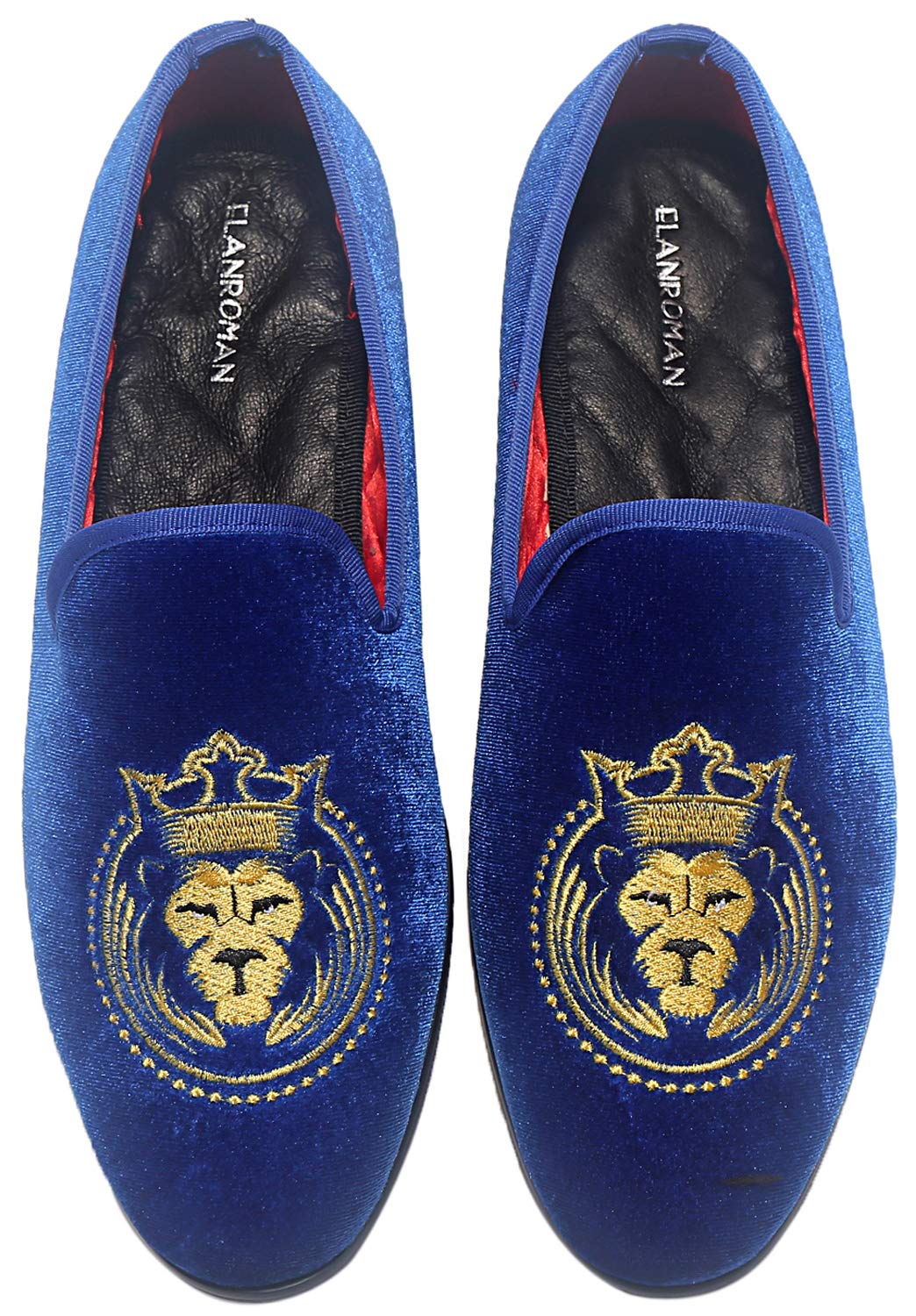 ELANROMAN Men's Velvet Embroidered Loafers - Fashionable Dress Shoes for Party, Wedding & Prom (1.0 & 2.0 Styles) - Perfect for Formal Events, Date Nights & Special Occasions
