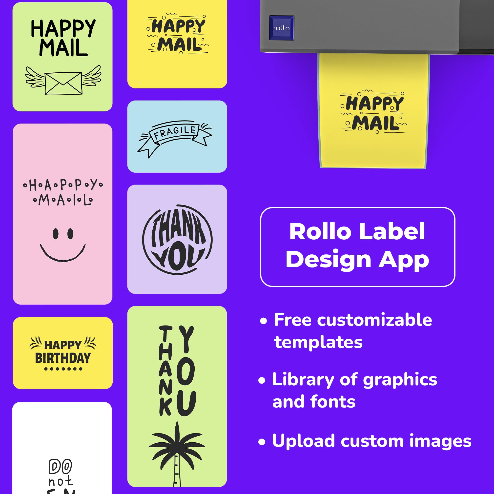 Rollo USB Shipping Label Printer - Commercial Grade 4x6 Thermal Label Printer for Shipping Packages - High Speed Direct Thermal Printer for Ecommerce, Amazon FBA & Logistics (Ideal for Small Businesses & Home Offices)