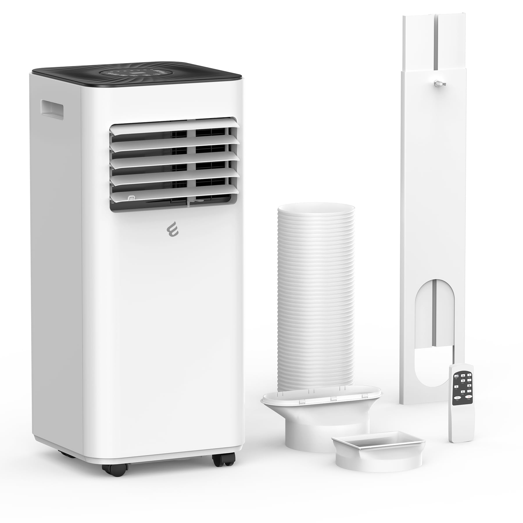 10,000 BTU Portable Air Conditioner with Remote - 3-in-1 Cooling, Dehumidifier & Fan for Rooms Up to 450 sq.ft - Includes Window Installation Kit | Perfect for Bedrooms, Offices, and Small Apartments