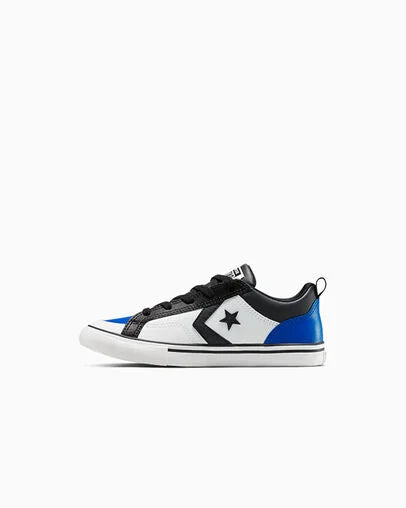 Converse Kids Pro Blaze Sneakers - White, Blue & Black High-Top Basketball Shoes for Boys & Girls | Durable & Comfortable for School, Sports & Casual Wear