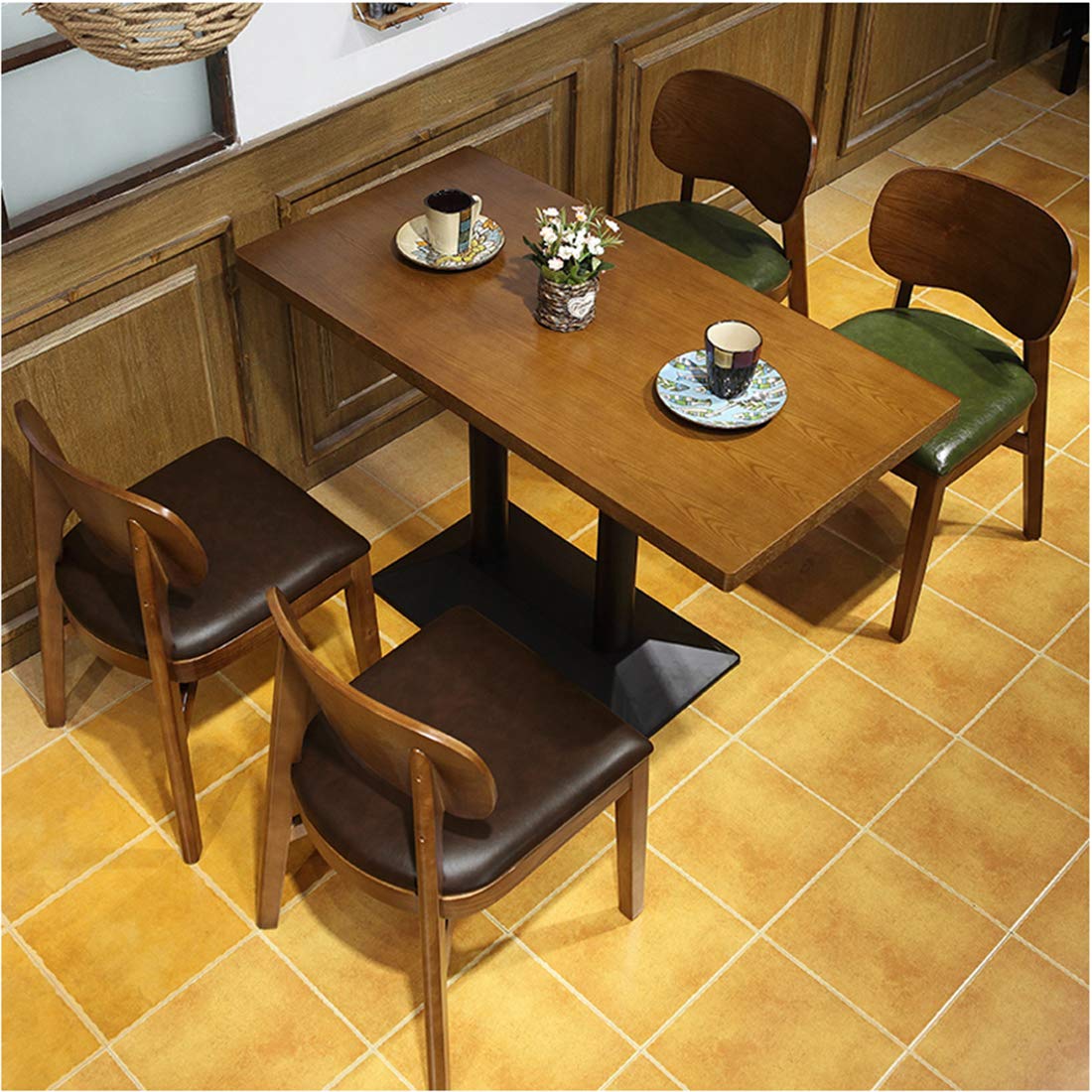 RXBFD Solid Wood Mid-Century Modern Dining Chair - Comfortable Accent Chair for Dining Room, Office, Living Room, Kitchen, Patio & Terrace - Perfect for Leisure, Work & Entertaining