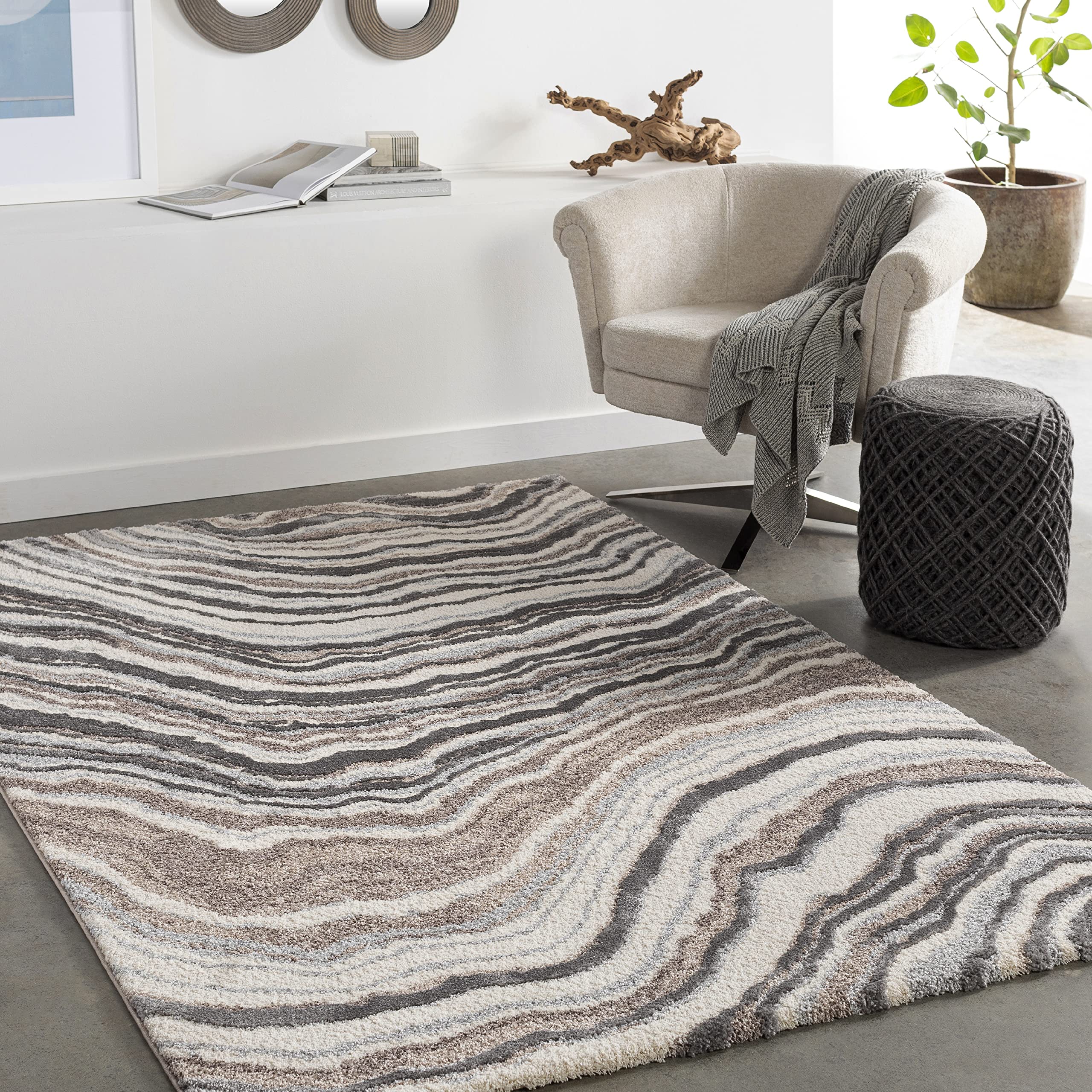 Mark&Day 2' x 3' Bohemian Area Rug - Camel Cream Blue Beige Vintage Carpet for Living Room, Bedroom, Kitchen | Soft Non-Slip Floor Mat for Home Decor, Dorm, Office (2x3 Feet)