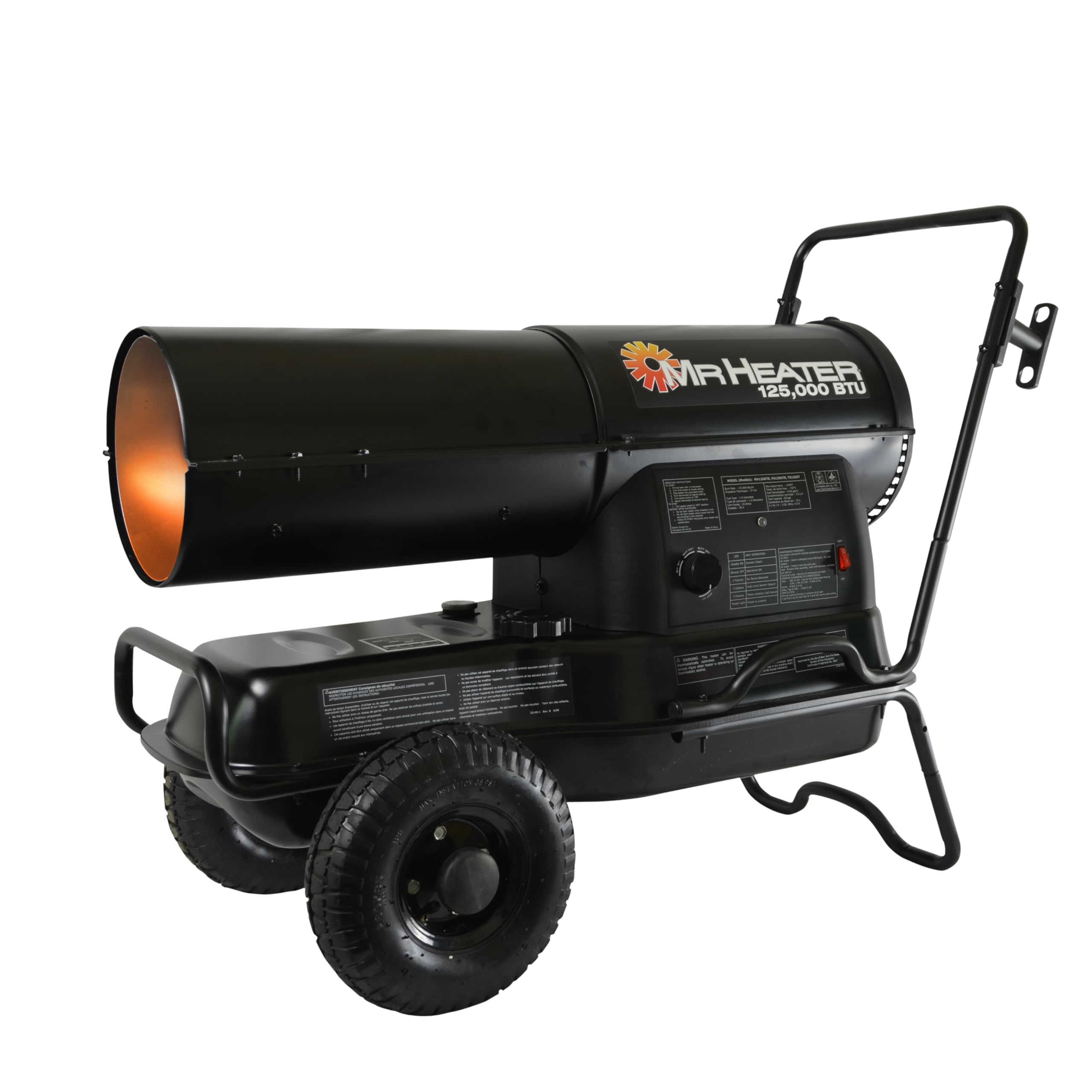 Mr. Heater 125,000 BTU Forced Air Kerosene Heater - Portable Garage & Workshop Heater for Construction Sites, Barns, and Outdoor Events