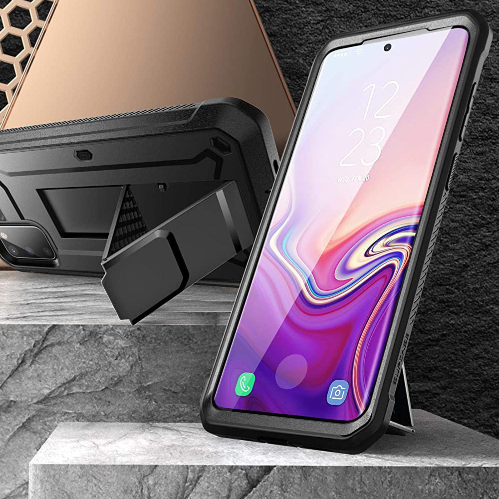 Samsung Galaxy S20 FE Unicorn Beetle Pro Rugged Protective Case - Heavy Duty Shockproof Cover with Built-in Screen Protector (Black) - Perfect for Outdoor, Work & Extreme Sports