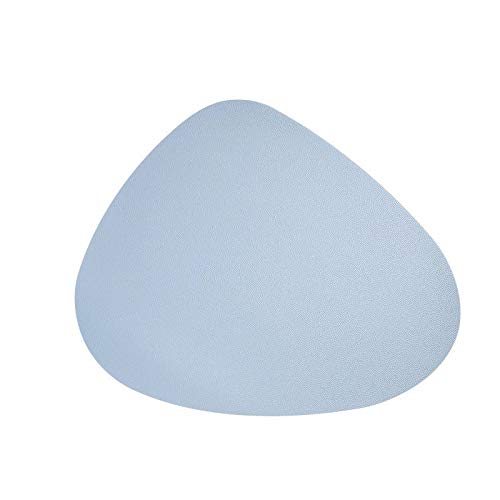 Premium PU Leather Placemat & Coaster Set - 9 PCS Heat-Resistant Non-Slip Table Mats for Dining, Kitchen, Office - Sky Blue Tableware Protectors for Bowls, Glasses & Home Decor