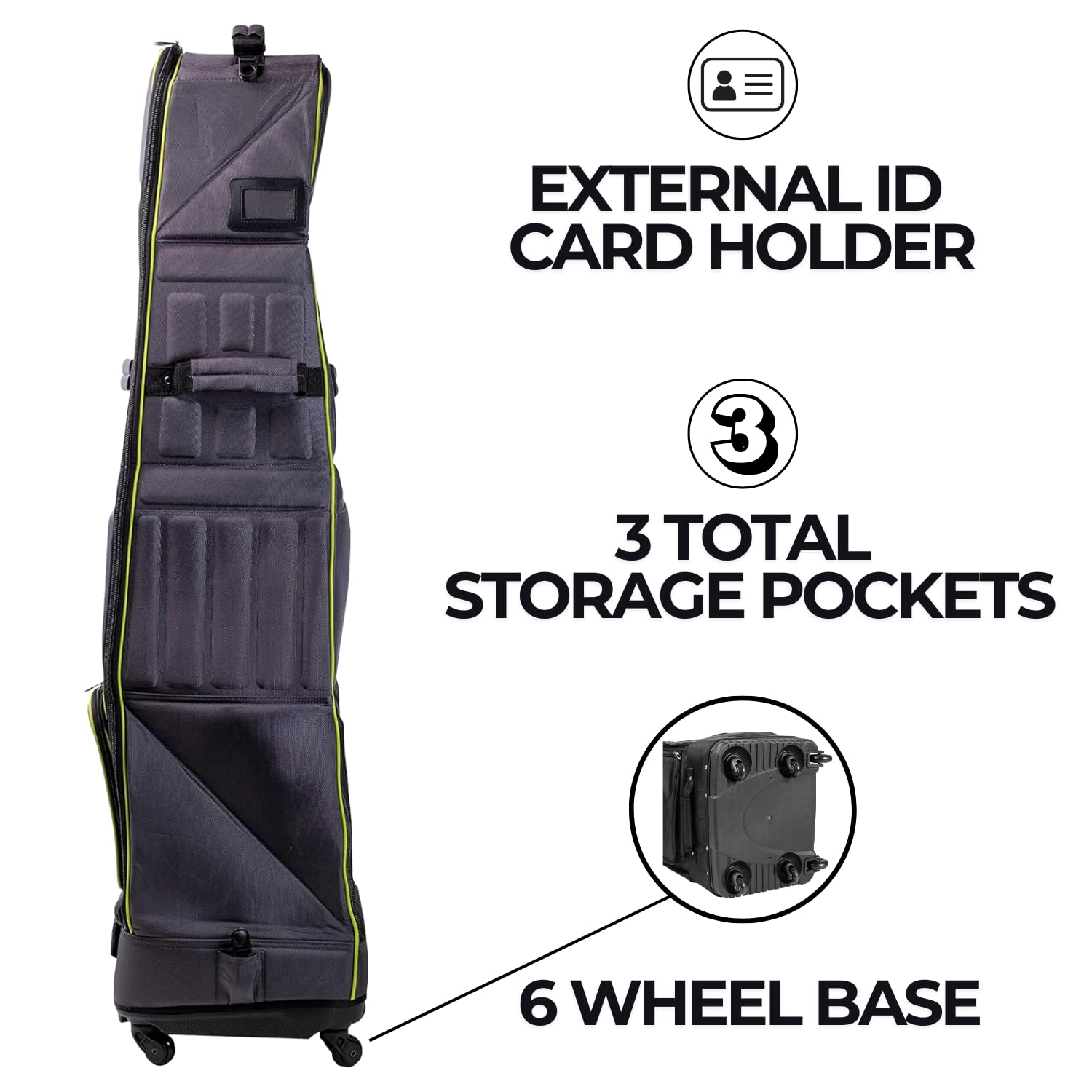Izzo Golf Travel Bag - Durable Golf Club Travel Cover Case for Airplane & Car - Perfect for Golfers on the Go