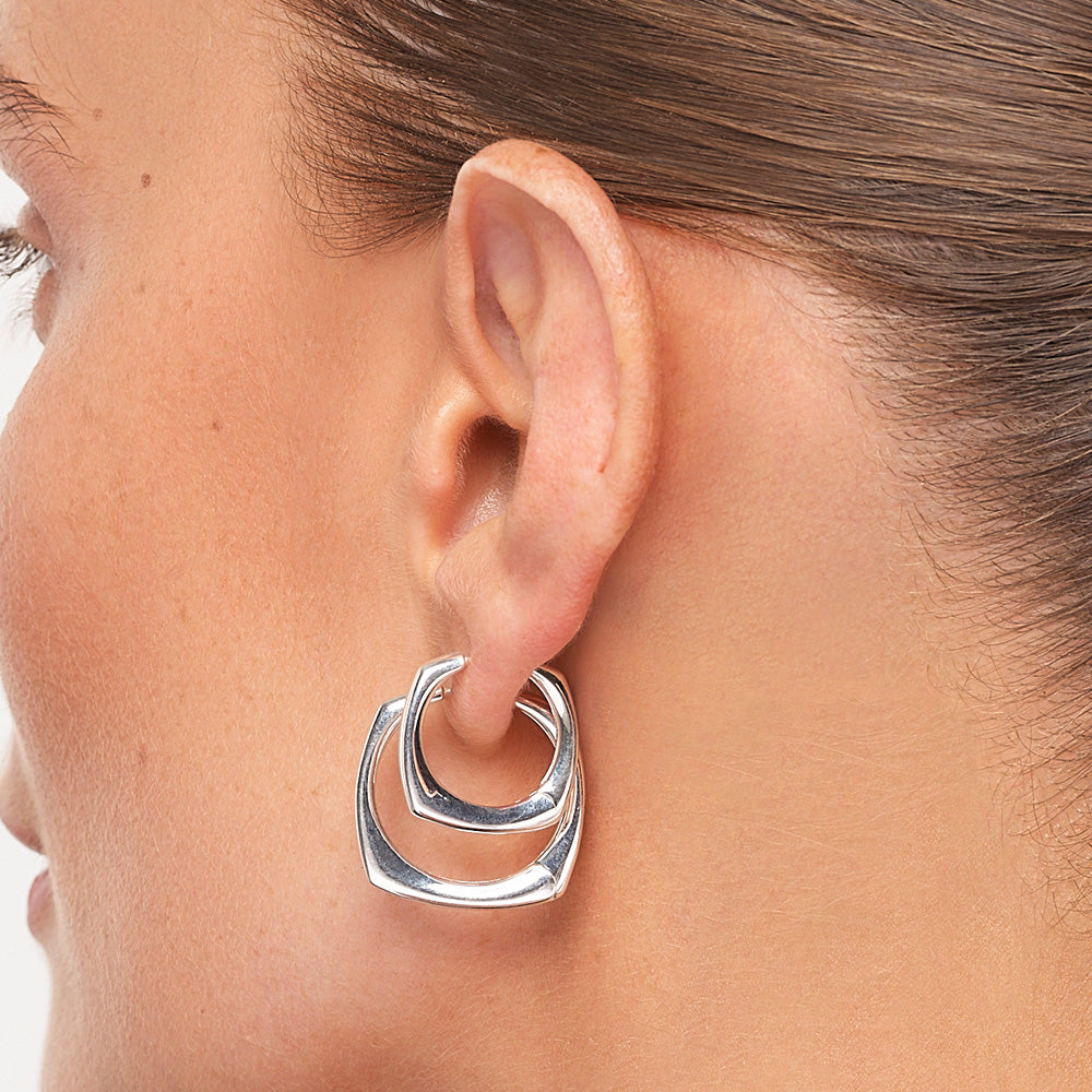 Silver Midi Square Edge Embroidery Hoops - Perfect for Cross Stitch, Needlework & DIY Craft Projects