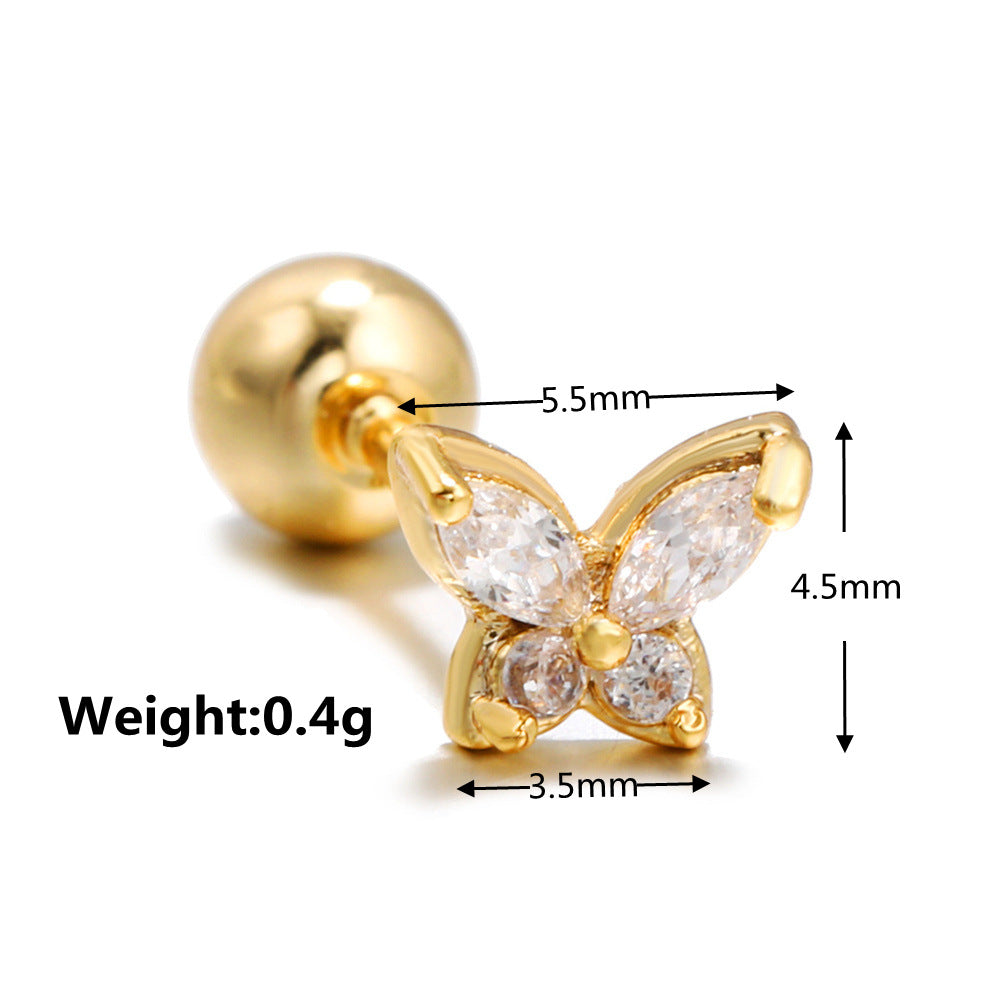 20G Cartilage Tiny Helix Barbell Stud Earrings - Surgical Steel Body Jewelry for Piercing | EGD0054 | Perfect for Cartilage, Helix, and Tragus Piercings - Great Gift for Women and Teens