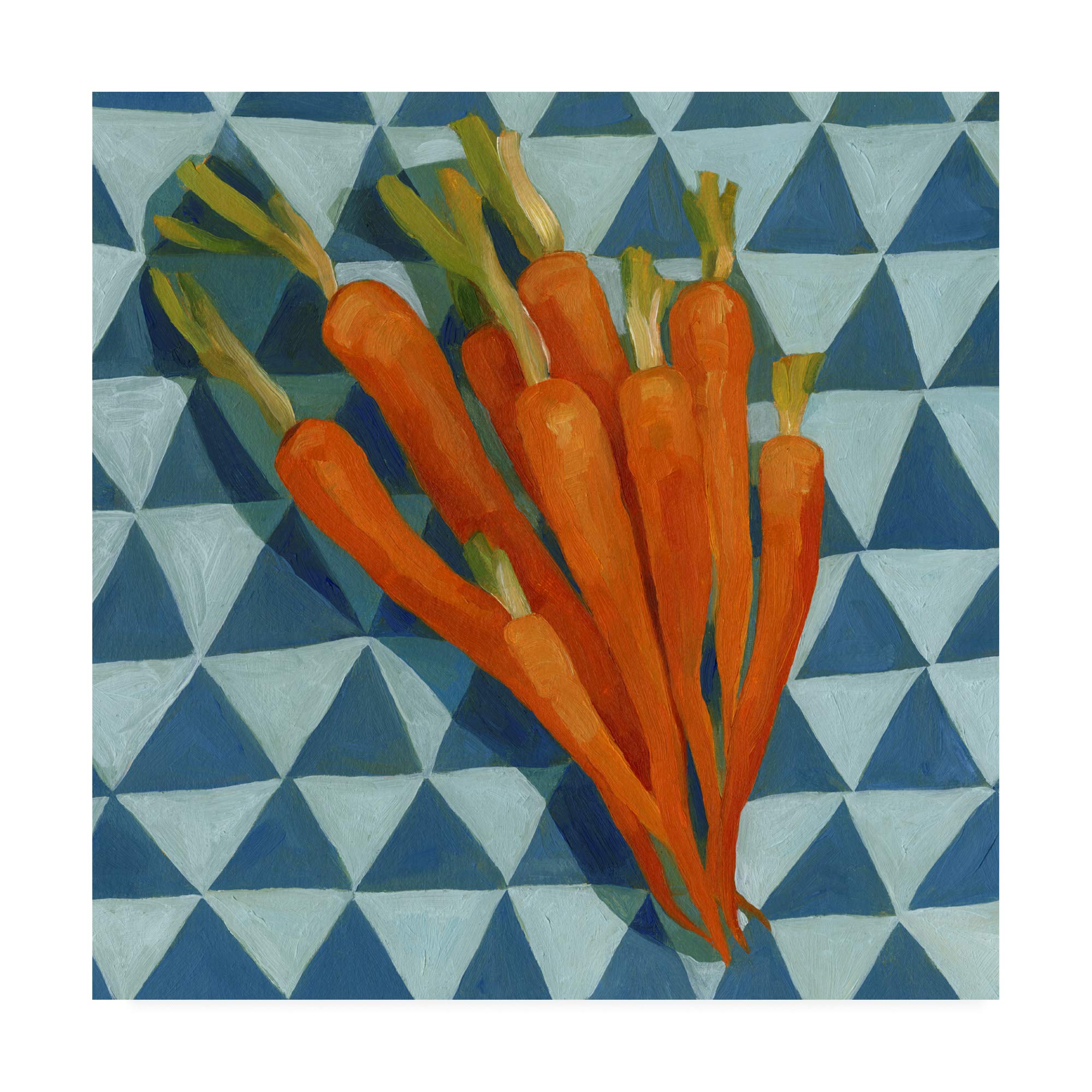 Emma Scarvey Geo Veggies III 14x14 Fine Art Print - Modern Home Decor, Kitchen & Dining Room Wall Art