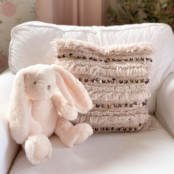 Mon Ami Arabelle Pink Bunny Plush Stuffed Animal Toy - Soft Cuddly Bunny Doll for Kids, Girls & Boys | Perfect Gift for Easter, Birthday & Nursery Decor