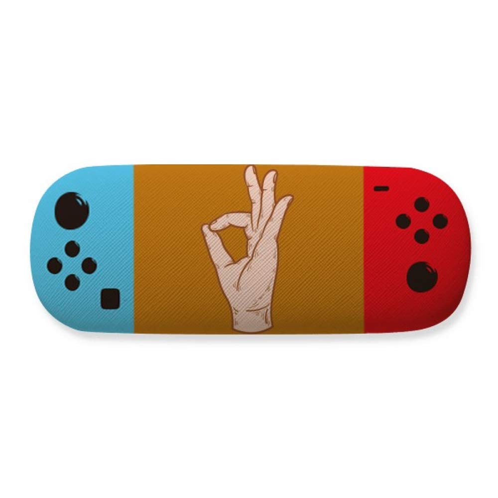 Alright Ok Hand Gesture Glasses Case - Creative Game Shell Holder for Eyewear Storage | Perfect for Gamers, Cosplay & Everyday Use