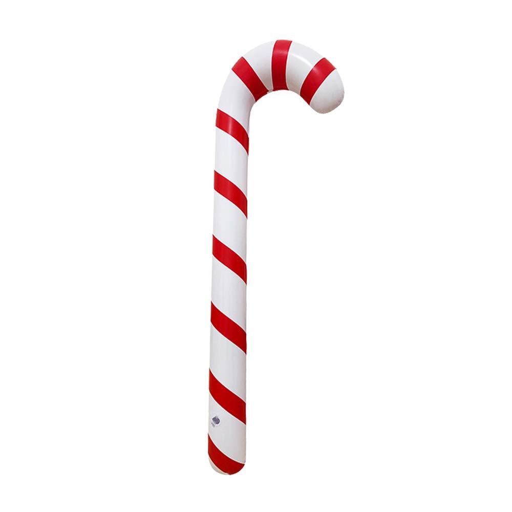 Festive Christmas Inflation Walking Stick - Red and White Holiday Party Crutches for Xmas Celebrations, Costume Props & Fun Party Supplies | Perfect for Christmas Parties, Themed Events & Festive Gatherings