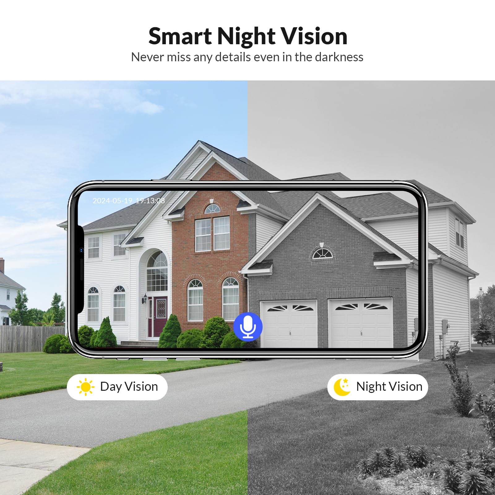 Smart Wireless Video Doorbell with HD Camera & Two-Way Audio - Home Security System for Front Door Monitoring, Package Alerts & Visitor Communication