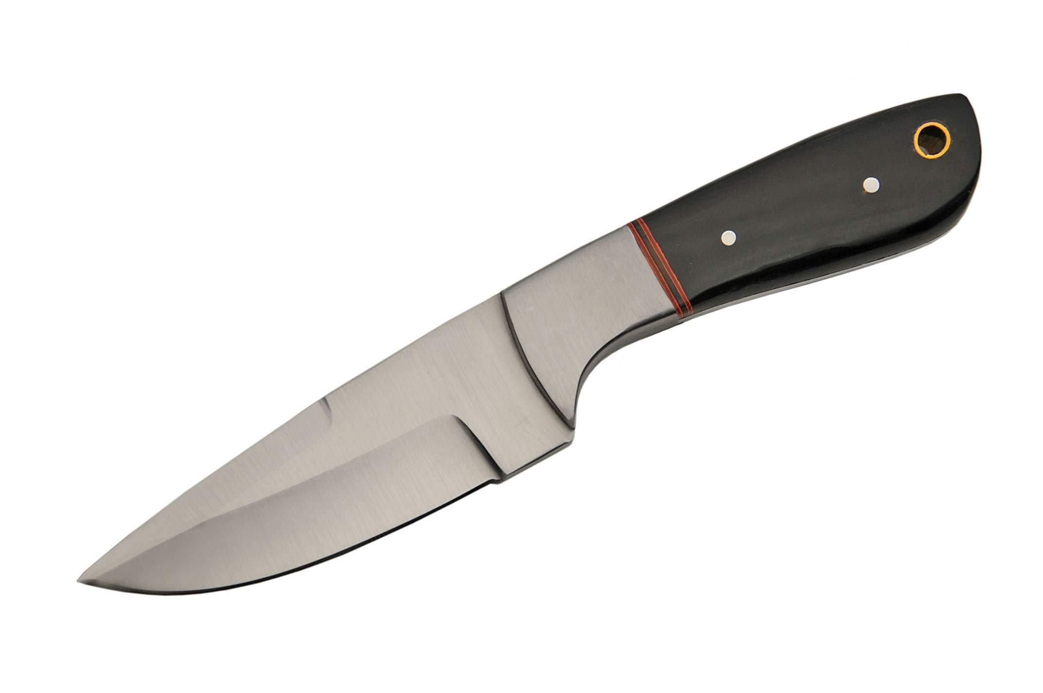 SZCO Supplies Premium Horn Hunting Knife - Durable Fixed Blade with Leather Sheath for Outdoor, Camping & Survival - Perfect for Hunting, Skinning & Bushcraft