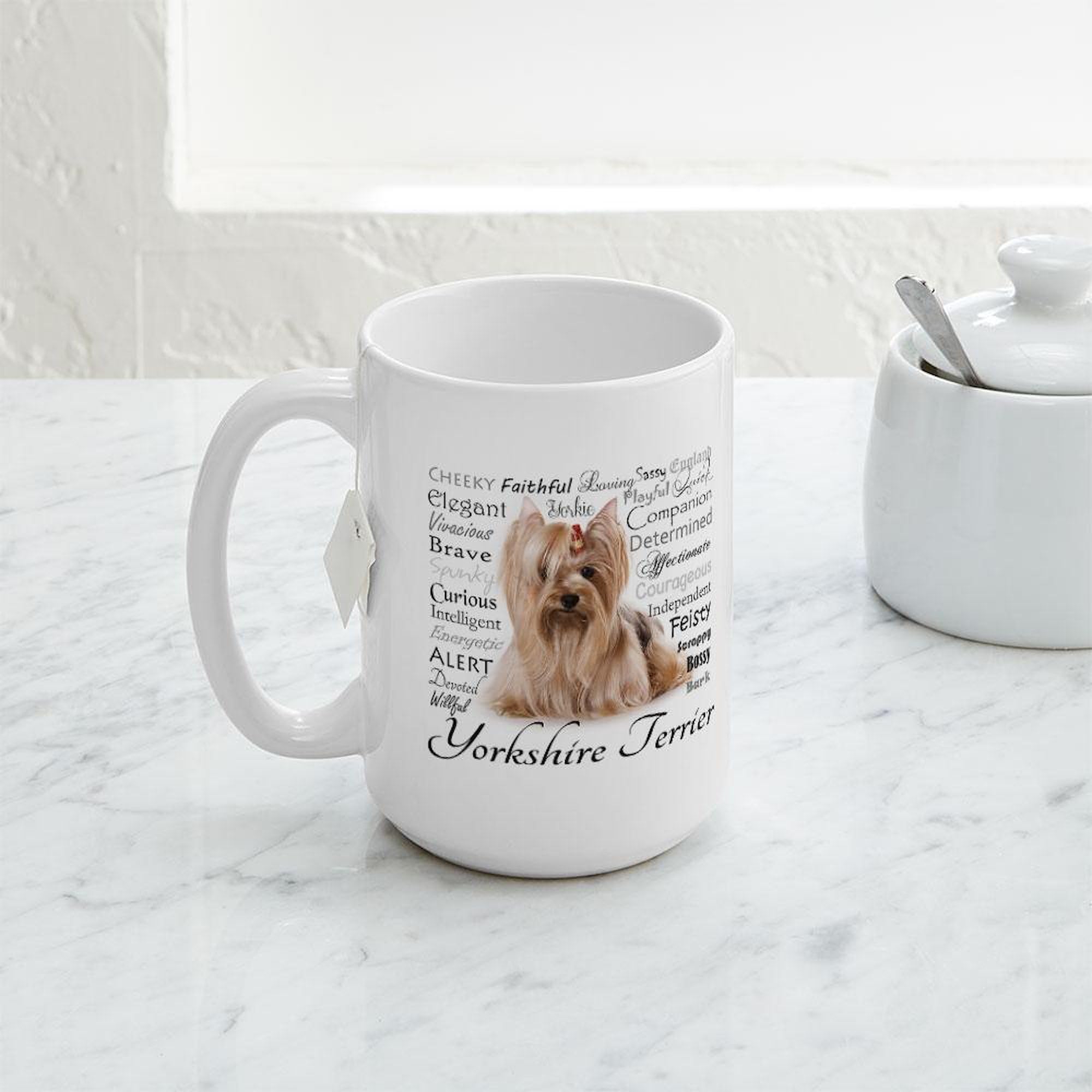 Yorkie Traits 15 oz (444 ml) Ceramic Coffee Mug - Perfect for Dog Lovers, Tea & Coffee Drinkers - Ideal for Home, Office, or Gift Giving
