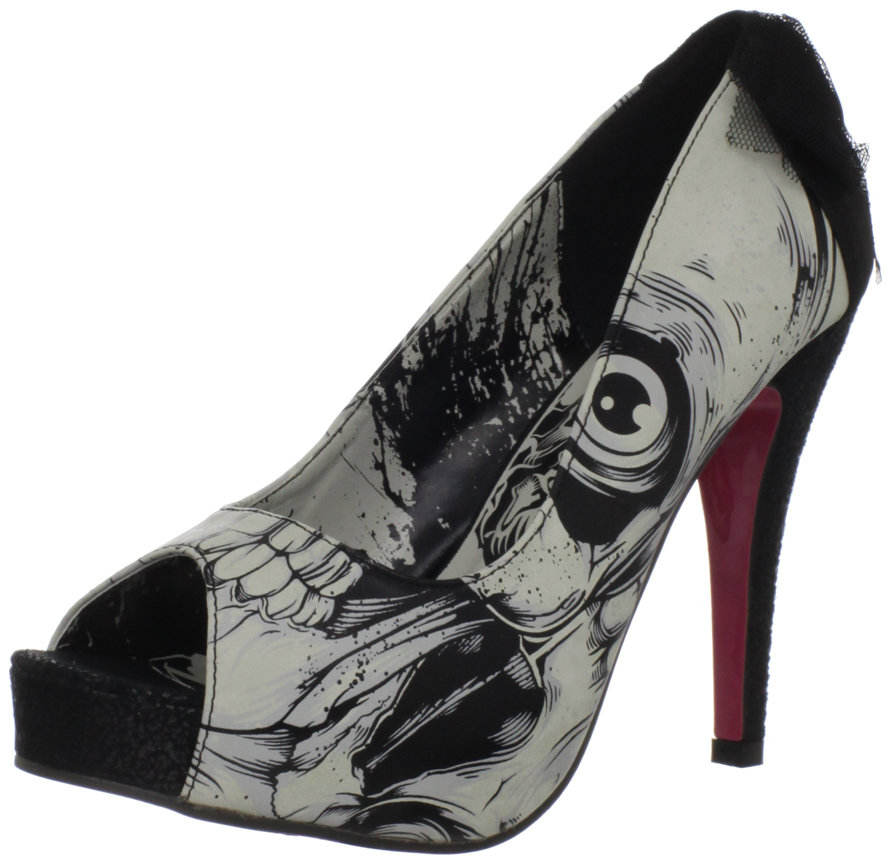 Iron Fist Women's Bonebreaker Platform Pump - Gothic Punk Chunky Heel Shoes for Women, Perfect for Halloween, Cosplay & Alternative Fashion Outfits
