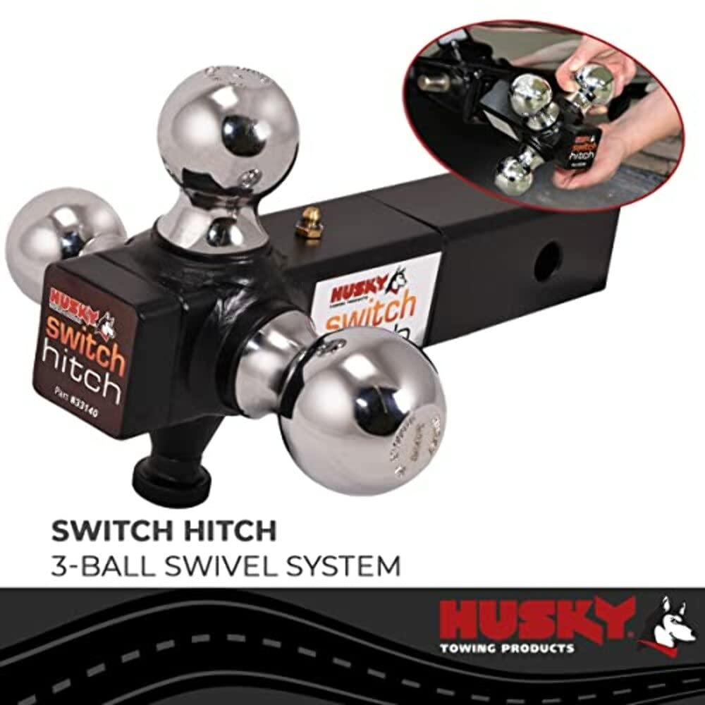 Husky Towing 33140 2-Inch Receiver Hitch Lock with Key - Heavy Duty Anti-Theft Trailer Hitch Lock for Trucks, SUVs & RVs - Secure Towing Accessories for Road Trips & Camping Adventures