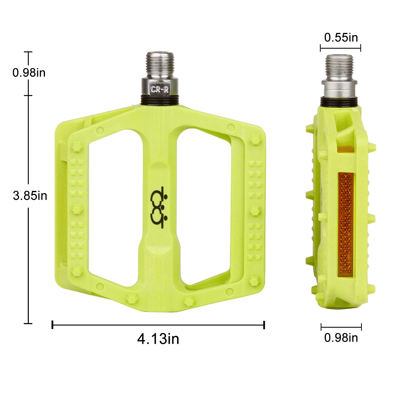 Lightweight Nylon Road Bike Platform Pedals 9/16