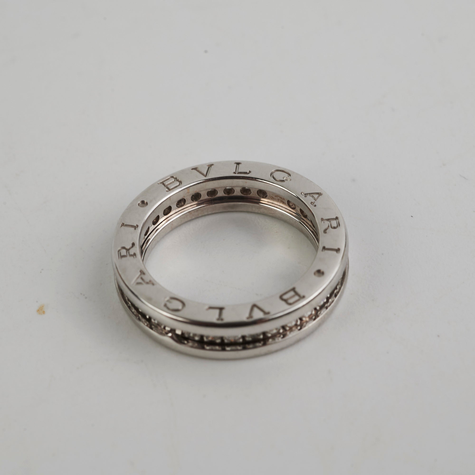 Bvlgari B.Zero1 Diamond Ring in 18K White Gold - Size 52 (US 6) for Women | Luxury Wedding, Engagement & Anniversary Jewelry Gift