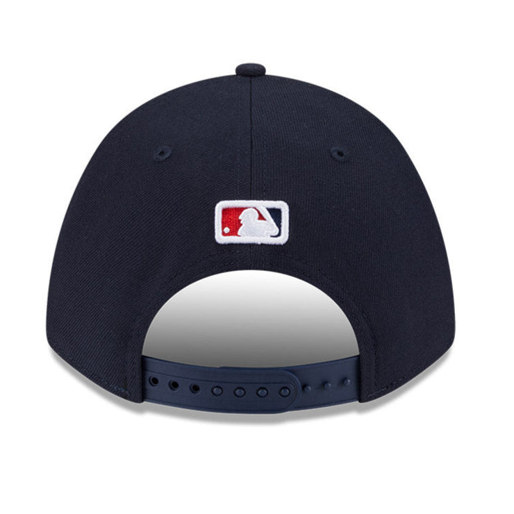 New Era 9Forty M Crown Los Angeles Angels Snapback Baseball Cap - Navy & Red Adjustable Hat for Men & Women - Perfect for Baseball Games, Sports Events & Casual Wear