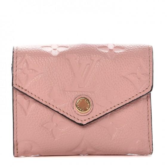 LV Zoe Wallet Monogram Empreinte Leather in Rose Poudre - Stylish Compact Card Holder for Women, Perfect for Everyday Use & Travel Essentials