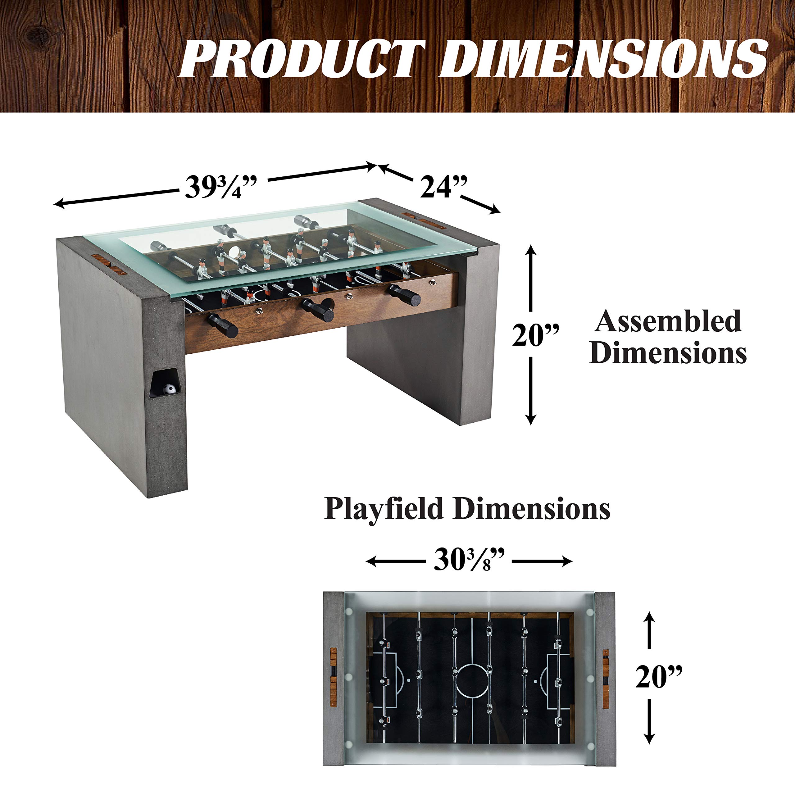 **Barrington Foosball Table - Durable & Stylish Soccer Table Game with Balls - Perfect for Family Game Rooms, Man Caves & Sports Bars**
