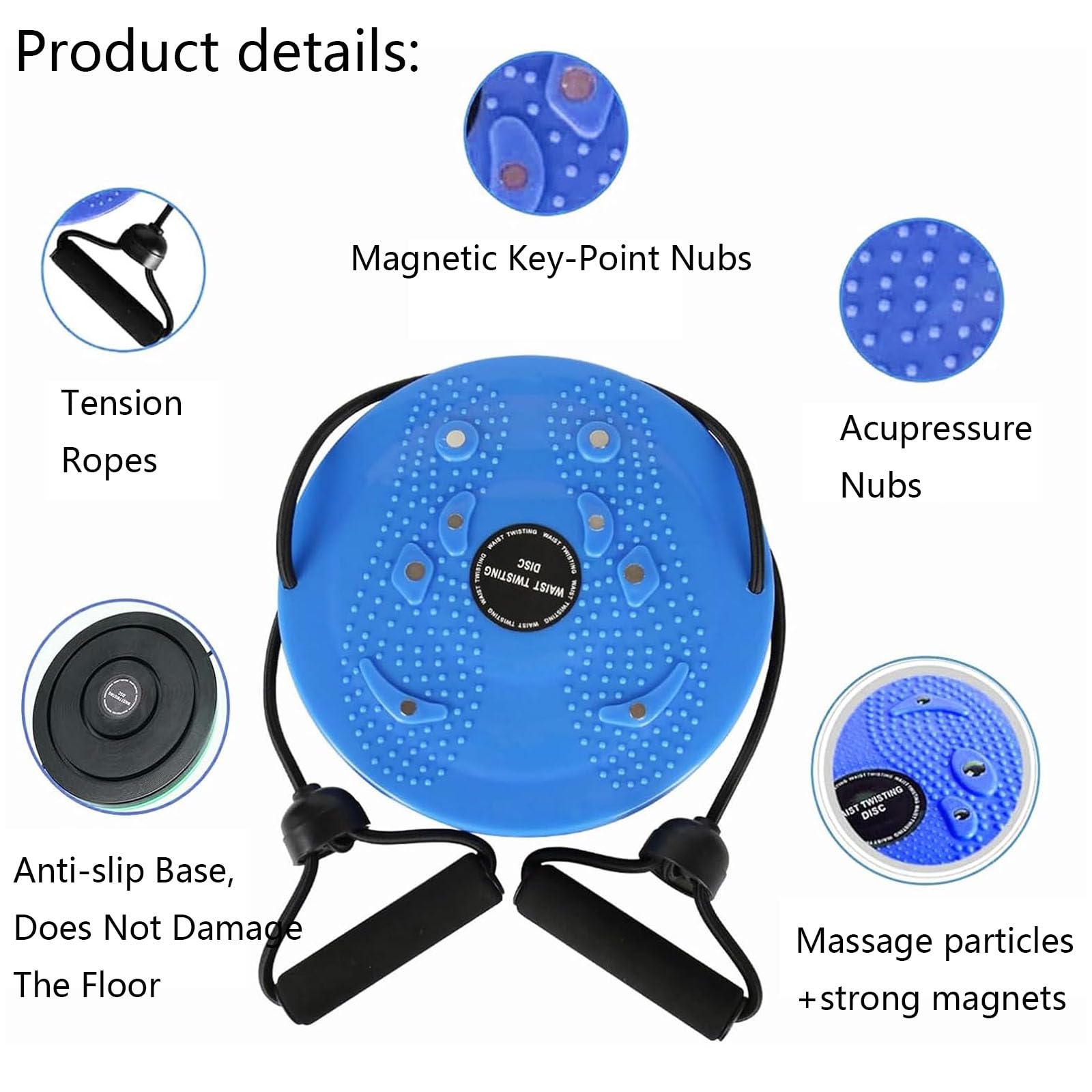 JIAYUYUARPY Waist Twister Board - Exercise & Body Shaping Disc for Weight Loss, Core Strengthening & Ab Workouts (Blue) | Perfect for Home Gym, Office Fitness & Toning Routine