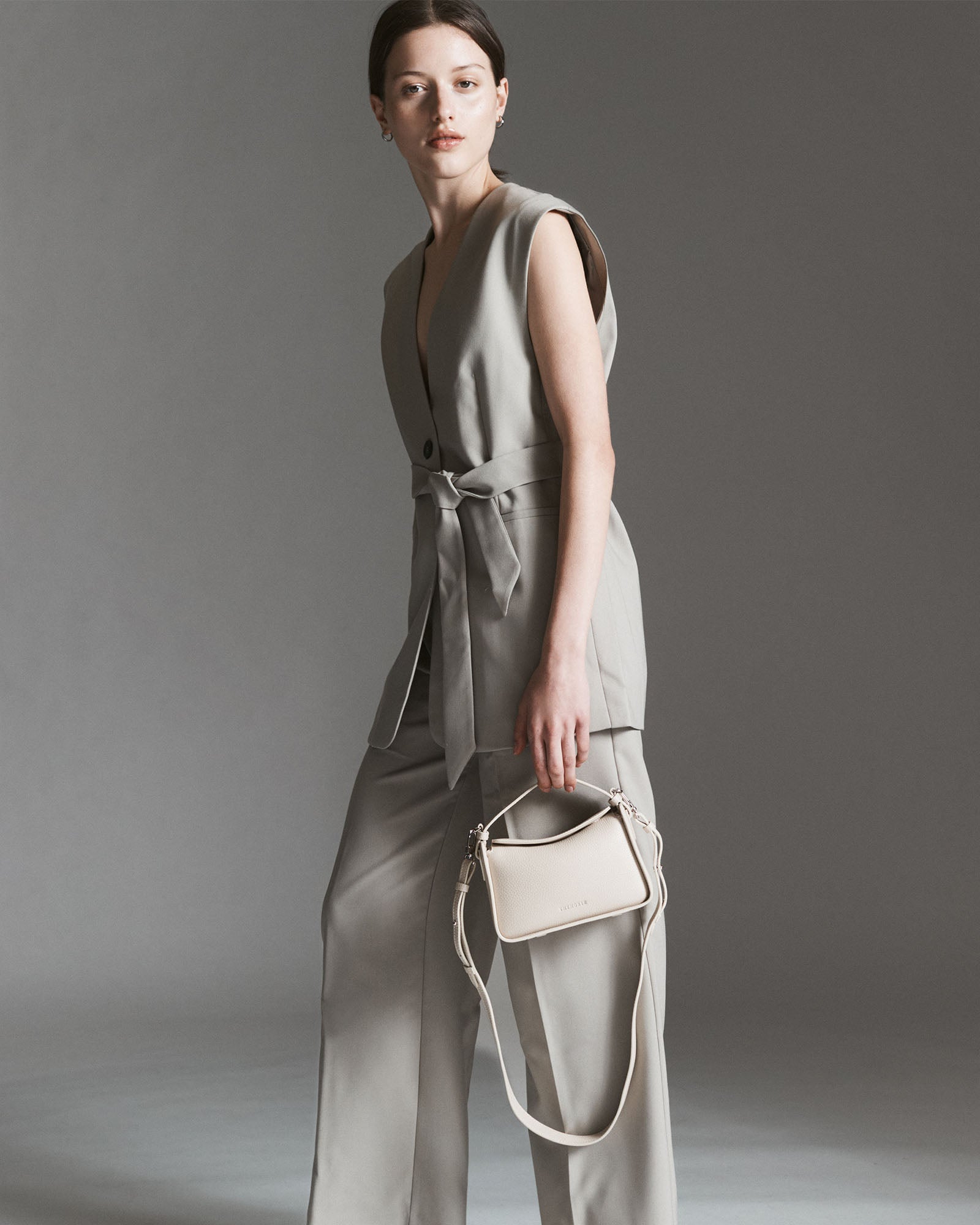Mini Clementine Crossbody Bag - Oat Pebbled Leather Handbag for Women | Perfect for Everyday Use, Work, and Travel