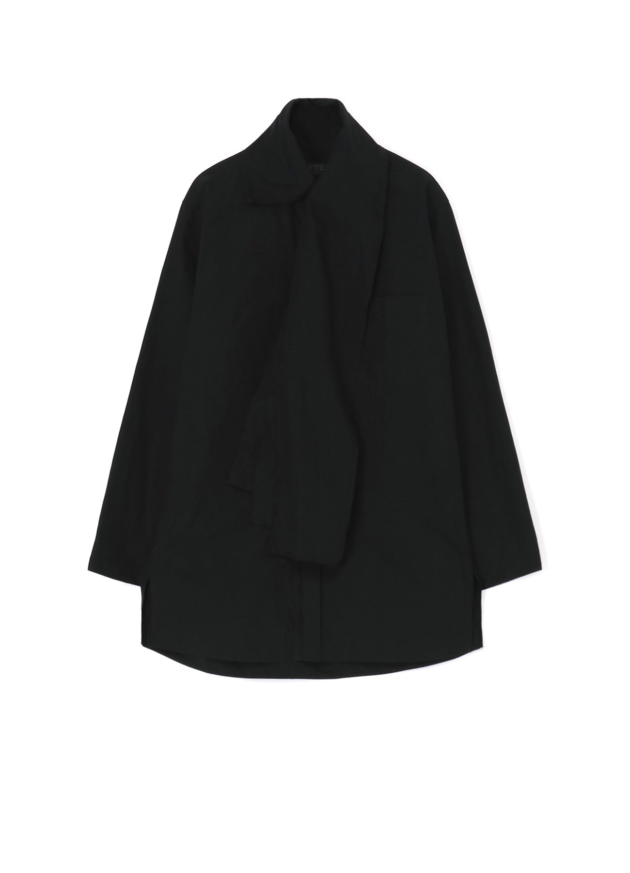 Stylish Cotton Linen Asymmetrical Stole Collar Shirt for Women - Vintage Washer Typewriter Design - Perfect for Office Wear, Casual Outfits & Special Occasions